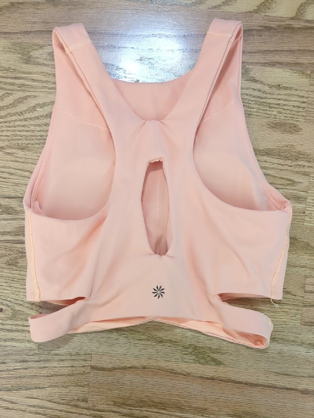 Athleta Light Peach Racerback Crop Top - Picture 2 of 5